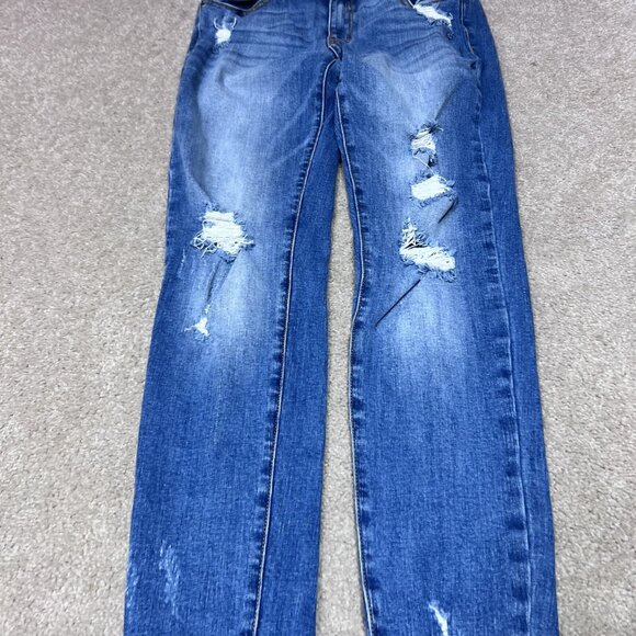 A2J Jeans Women’s Blue Skinny Pockets Distressed Size 7 - Picture 7 of 12